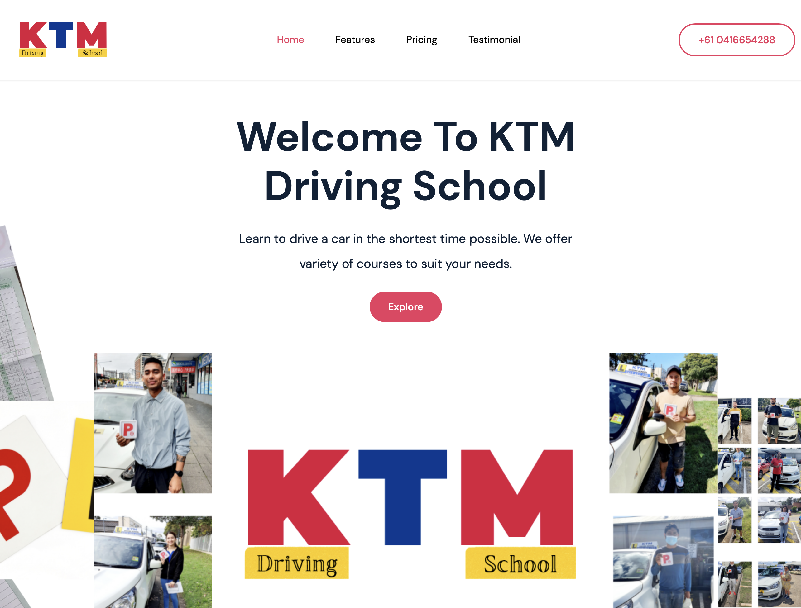 KTM Driving School (MERN Stack)